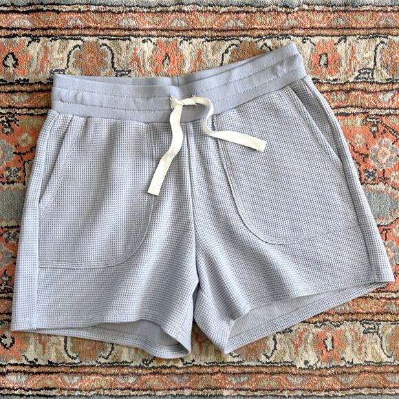 Madewell MWL Textured Waffle Comfy Drawstring Sweatshorts - Picture 1 of 6